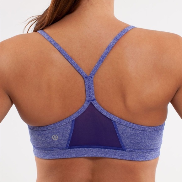Lululemon purple pigment blue Flow Y racerback mesh panel sports bra IV - Picture 6 of 6